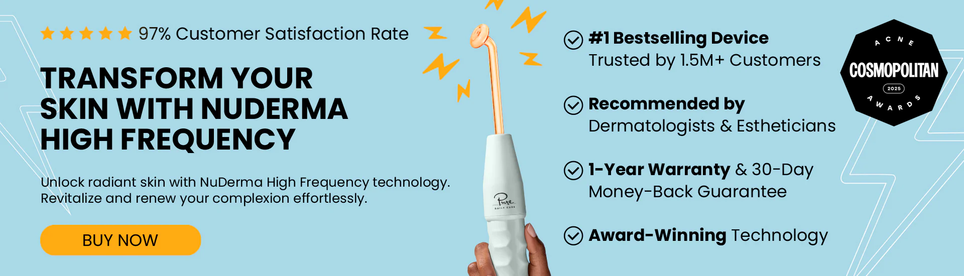 Nuderma high frequency wand